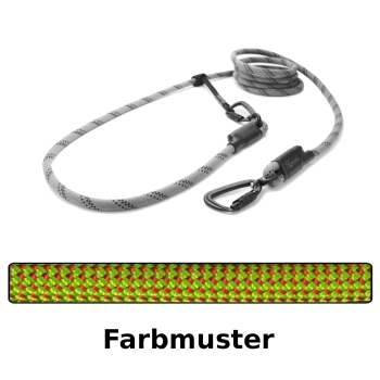 EASYLONG Hundeleine TWIST - M - 3,5m - grün mit roten Punkten